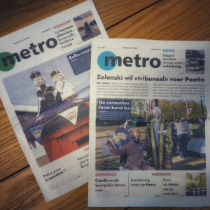 Metro koereant in Frans en Nederlands in België