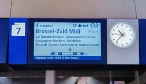 Die trein gaan na Brussel 