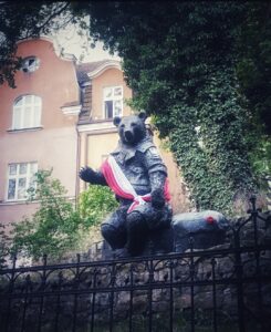 Wojtek die beer in Sopot, Pole